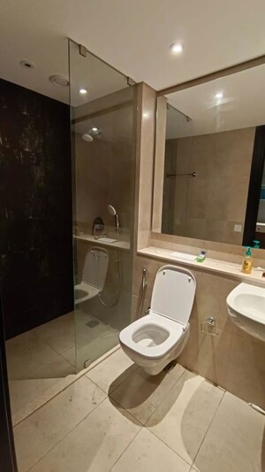 Bathroom in 3.5 BHK Apartment at Panchshil Towers, Kharadi – for Rent