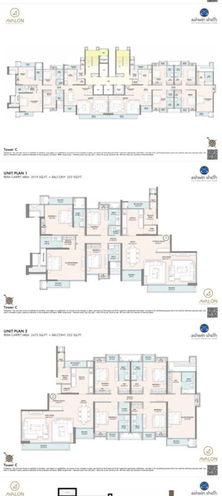 Floor Plan, sheth-avalon 3 Bedroom 1975 Sq.Ft. Builder Floor In Laxmi Nagar Thane 10571199