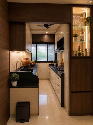 Kitchen in 2 BHK Apartment at Beach Apartment, Versova – for Rent