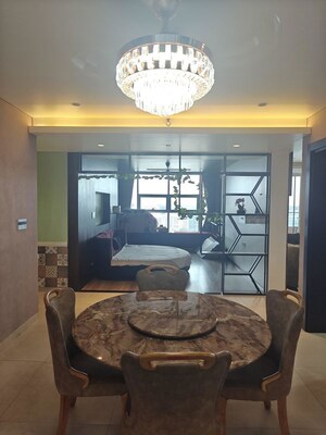 Living Room in 4 BHK Apartment at Panchshil Towers, Kharadi – for Rent