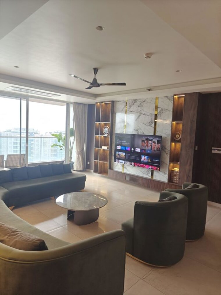 Living Room, panchshil-towers 4 Bedroom 3600 Sq.Ft. Apartment In Kharadi Pune 10571256