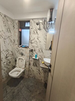 Bathroom in 3 BHK Apartment at Gurukrupa Divyam, Ghatkopar East – for Rent