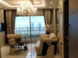 Living Room in 4 BHK Apartment at Bramhacorp The Collection, Kalyani Nagar – for Sale