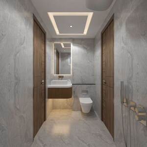 Attached Bathroom in 4 BHK Builder Floor at Shanti Kunj – for Sale