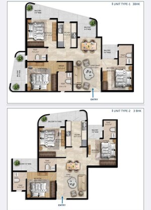 Floor Plan in 3 BHK Apartment at Wal Verde 92, Sector 92 – for Sale