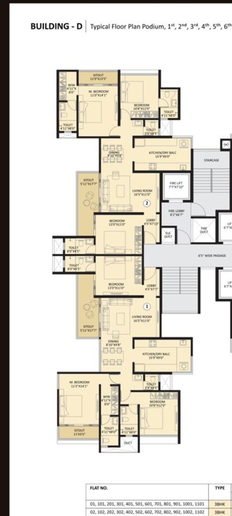 Floor Plan, basil-mount-lords 3 Bedroom 1312 Sq.Ft. Apartment In Dhankawadi Pune 10571652