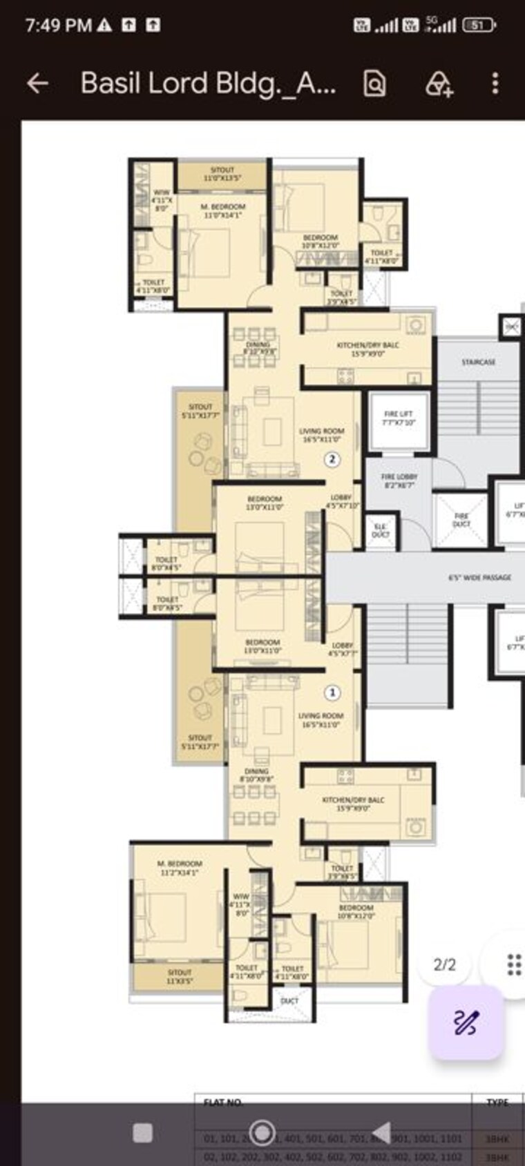 Floor Plan, basil-mount-lords 3 Bedroom 1312 Sq.Ft. Apartment In Dhankawadi Pune 10571652