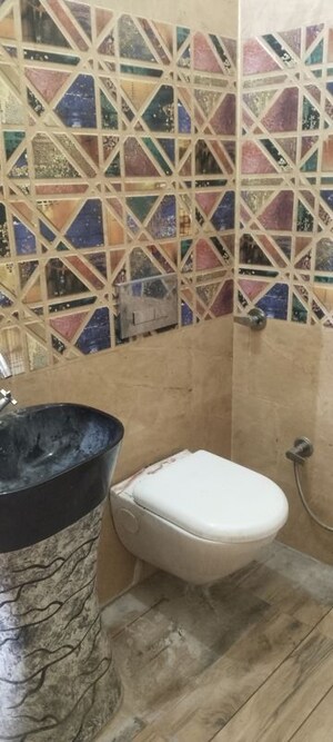 Bathroom in 2.5 BHK Builder Floor at Jeevan Vihar – for Rent
