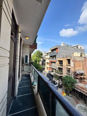Balcony in 3 BHK Builder Floor at Greater Kailash I – for Rent