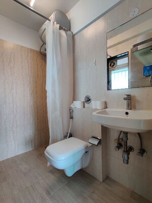 Bathroom in 2 BHK Apartment at Blackstone Maqba Heights, Bandra West – for Rent