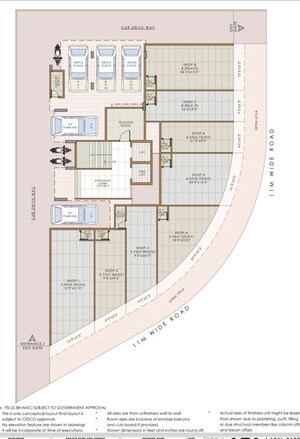 Floor Plan in 1 BHK Apartment at Sambhav Deep Niketan, Karanjade – for Sale