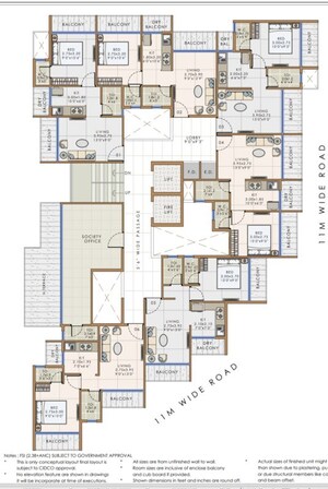 Floor Plan in 1 BHK Apartment at Sambhav Deep Niketan, Karanjade – for Sale