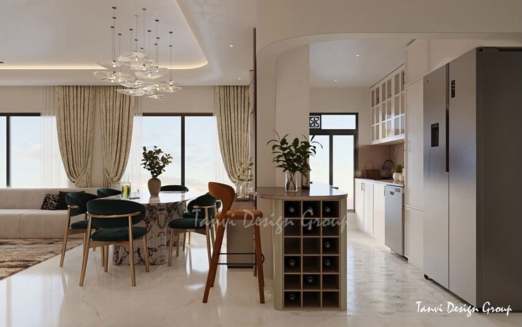 Living Room, dosti-tulip 2 Bedroom 661 Sq.Ft. Apartment In Balkum Pada Thane 10572450