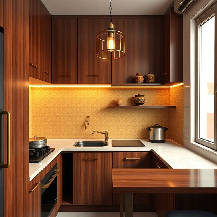 Kitchen, dosti-nest 2 Bedroom 568 Sq.Ft. Apartment In Balkum Pada Thane 10572576