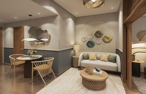 Living Room in 2 BHK Apartment at Dosti Nest, Balkum Pada – for Sale