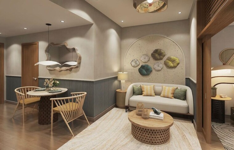 Living Room, dosti-nest 2 Bedroom 604 Sq.Ft. Apartment In Balkum Pada Thane 10572676