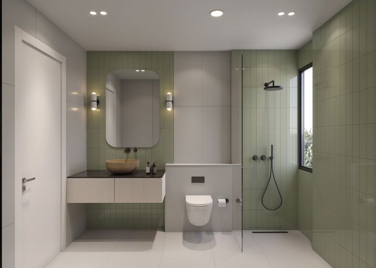 Bathroom, t-and-t-eutopia-phase-1 3.5 Bedroom 2190 Sq.Ft. Apartment In Siddharth Vihar Ghaziabad 10572720