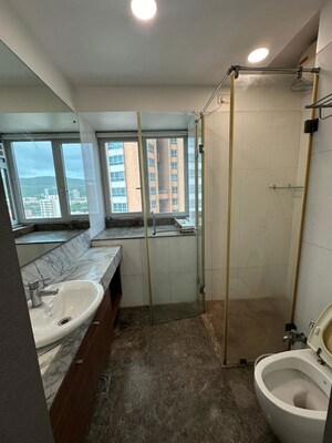 Bathroom in 4 BHK Apartment at DB Woods, Goregaon East – for Rent