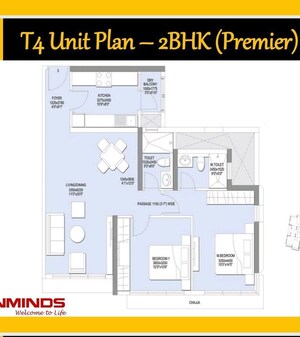Floor Plan in 2 BHK Apartment at L&T Emerald Isle, Powai – for Rent
