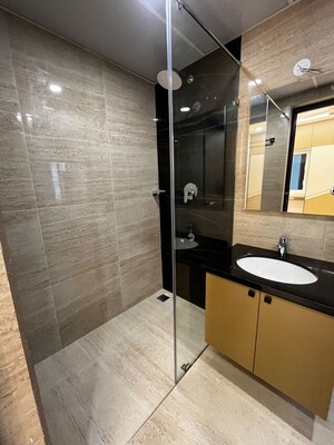Bathroom in 3 BHK Apartment at Aparna Zenon, Puppalaguda – for Rent