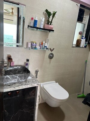 Bathroom in 2 BHK Apartment at Gurukrupa Marina Enclave, Malad West – for Sale