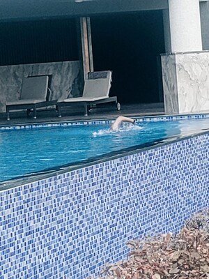 Swimming Pool in 2.5 BHK Apartment at Prestige Tranquil, Kokapet – for Rent
