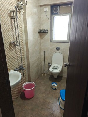 Bathroom in 2 BHK Apartment at Sankalp II, Malad East – for Rent