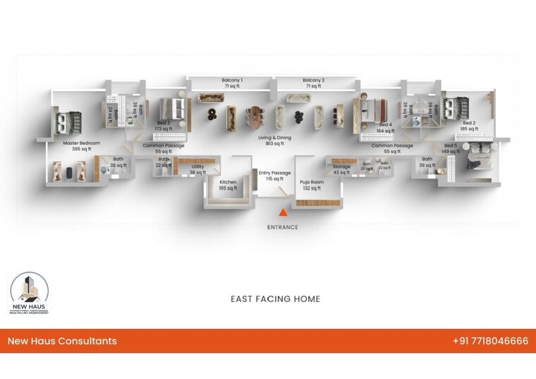 Floor Plan, oberoi-exquisite-goregaon 5 Bedroom 2987 Sq.Ft. Apartment In Goregaon East Mumbai 10573424