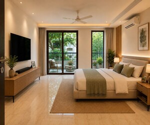 Living Room in 3 BHK Builder Floor at Saket – for Rent