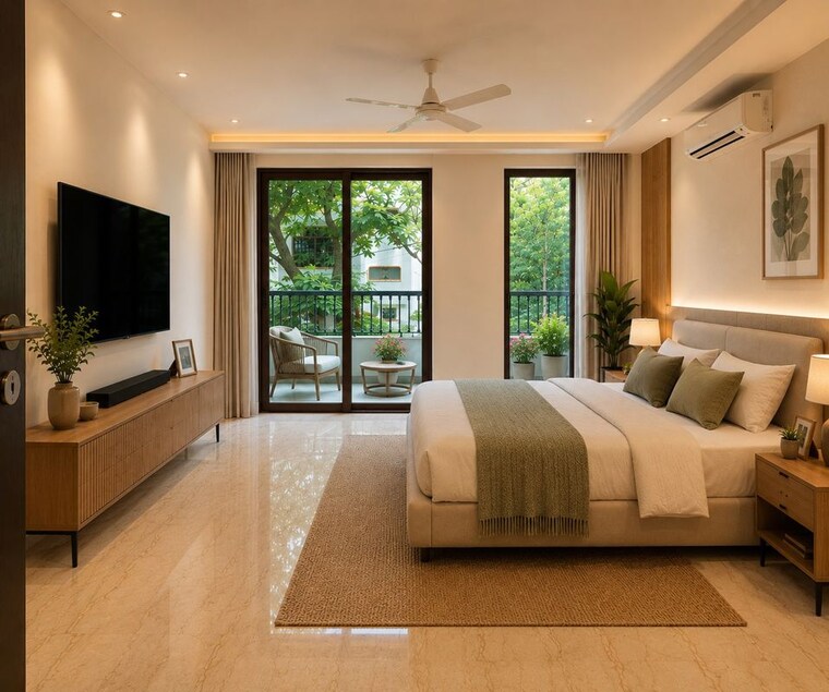 Living Room, saket 3 Bedroom 200 Sq.Yd. Builder Floor In Saket Delhi 10573497