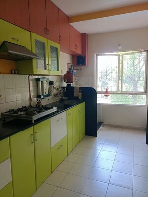 Kitchen in 2 BHK Apartment at Naiknavare Sylvan Premium, Aundh – for Rent