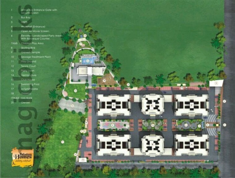Master Plan, palladium-homes 1 Bedroom 500 Sq.Ft. Apartment In Dhanori Pune 10573872
