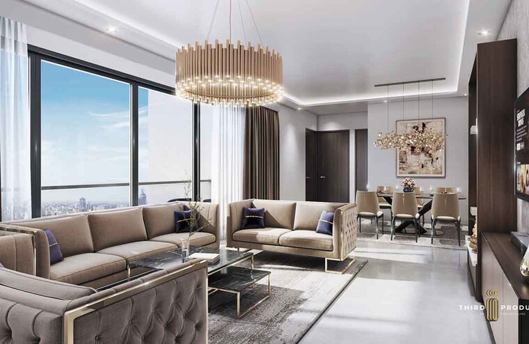 Living Room, mantra-mesmer 3 Bedroom 1450 Sq.Ft. Apartment In Keshav Nagar Pune 10573886