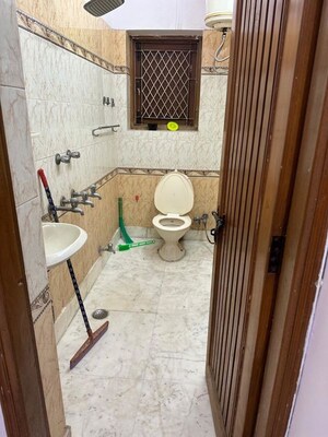 Bathroom in 1 BHK Builder Floor at Kalkaji – for Rent