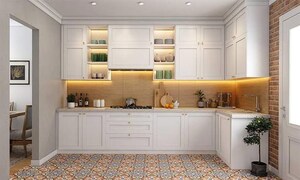 Kitchen in 3 BHK Builder Floor at Sector 1 Greater Noida – for Sale