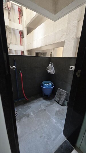 Bathroom in 2 BHK Apartment at Aksha Vrundavan, Chikhali – for Rent