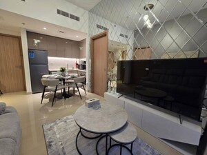 Living Room in 2 BHK Apartment at Dosti Planet North, Shilphata – for Sale