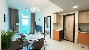Living Room in 2 BHK Apartment at Dosti Planet North, Shilphata – for Sale