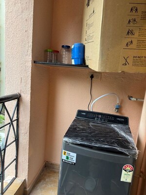 Balcony in 2 BHK Apartment at Globe Heights, Goregaon East – for Rent