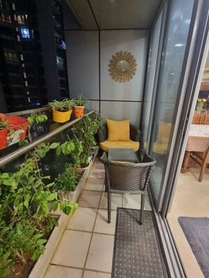 Balcony in 3 BHK Apartment at Oberoi Realty Exquisite, Goregaon East – for Rent