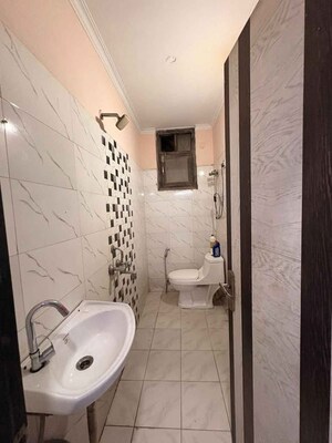 Bathroom in 1 BHK Builder Floor at Chattarpur – for Rent