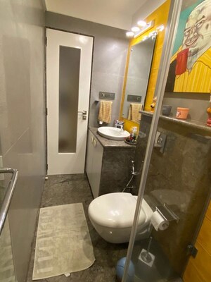 Bathroom in 2 BHK Apartment at Captain Villa, Bandra West – for Rent