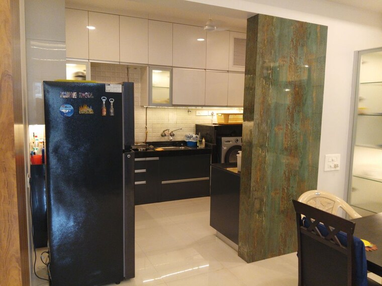 Kitchen, nyati-elysia 3 Bedroom 1500 Sq.Ft. Apartment In Kharadi Pune 10574991