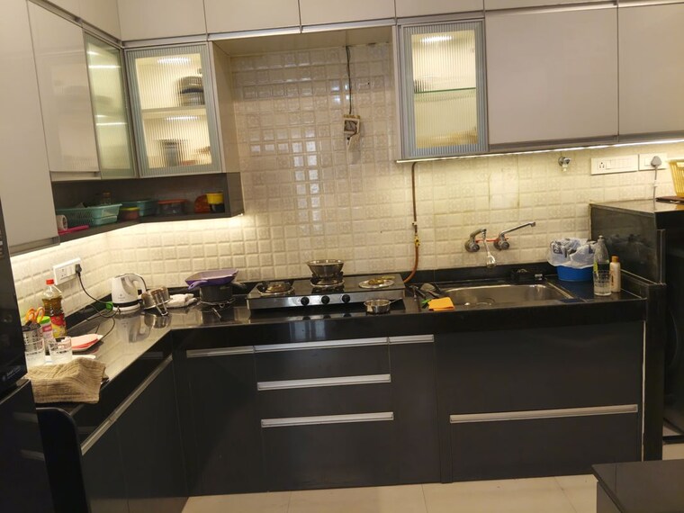 Kitchen, nyati-elysia 3 Bedroom 1500 Sq.Ft. Apartment In Kharadi Pune 10574991