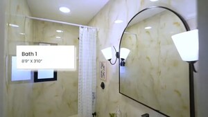 Bathroom in 3 BHK Apartment at Hiranandani Gardens Lake Castle, Powai – for Sale