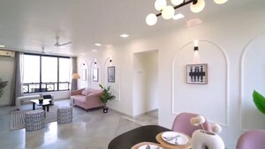 Living Room in 3 BHK Apartment at Hiranandani Gardens Lake Castle, Powai – for Sale