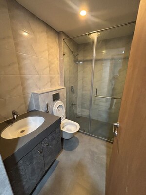 Bathroom in 4 BHK Apartment at Lodha Bellagio, Powai – for Rent