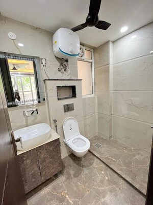 Bathroom in 4 BHK Builder Floor at Palam Vihar Residents Association, Palam Vihar – for Rent