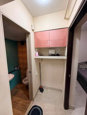 Bathroom in 1 BHK Apartment at Lodha Crown Quality Homes, Majiwada – for Rent