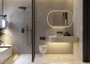 Bathroom in 4 BHK Apartment at Pandurang Wadi – for Sale